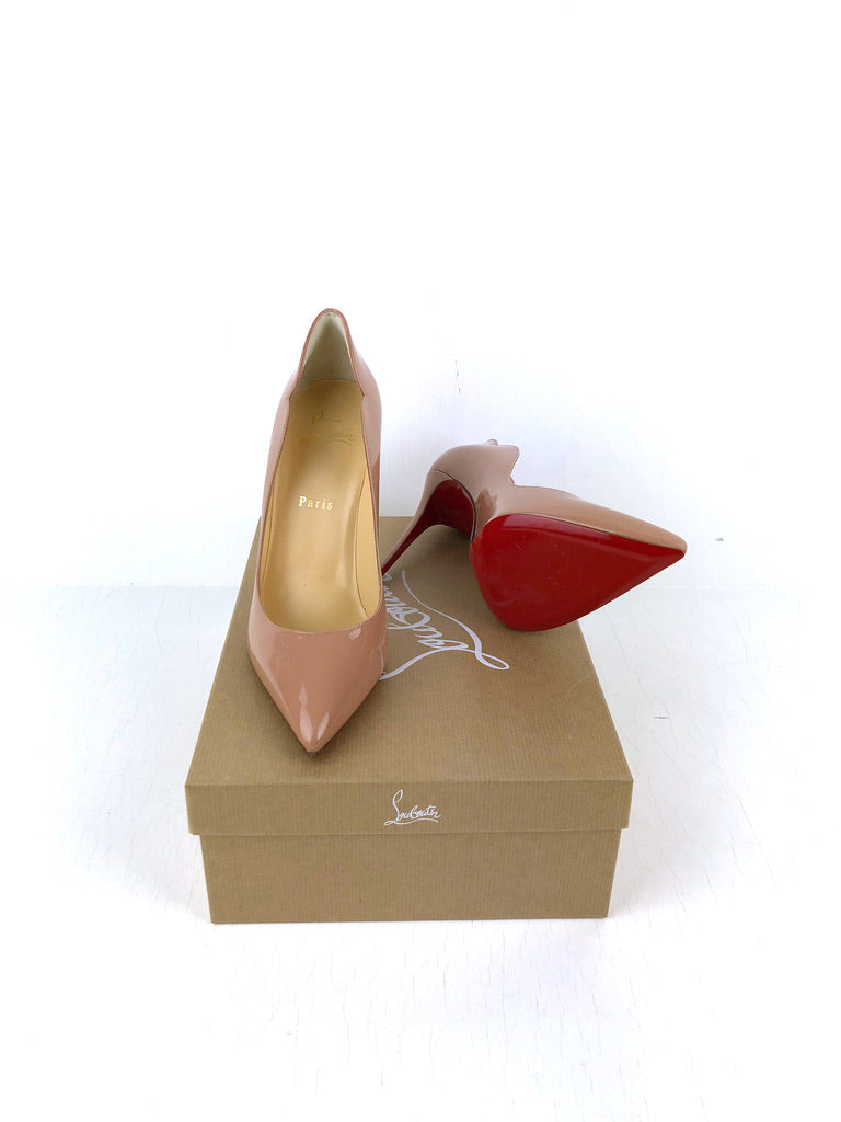 Christian Louboutin - Hot Chic 100 Patent Nude - Str 39,5