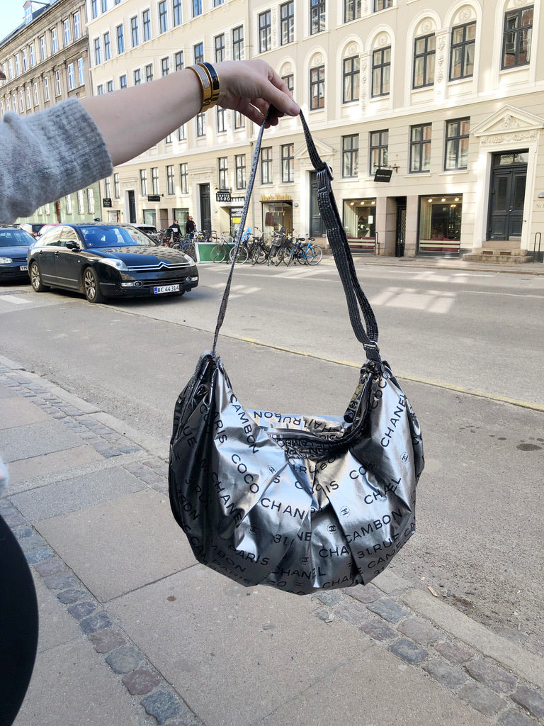 Chanel Cambon Coco 31 Rue`08 Silver Canvas Bag
