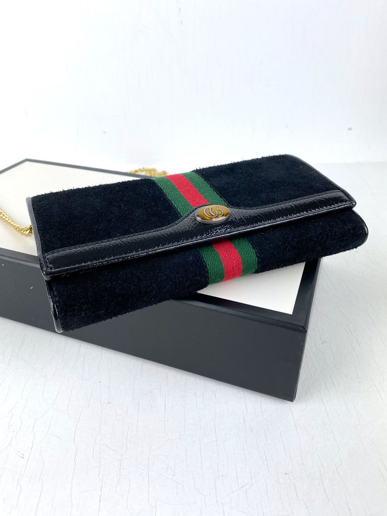 Gucci Ophidia Wallet On Chain Bag - Suede
