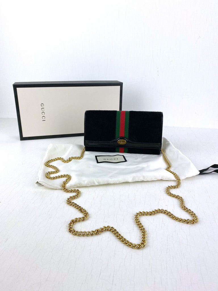 Gucci Ophidia Wallet On Chain Bag - Suede