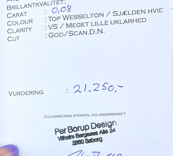 Per Borup Design -  Halskæde - 14 Karat Guld Med Diamanter. (Vurderingspris 21.250 kr)