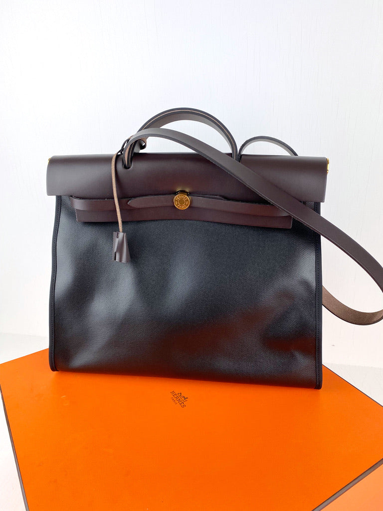 Hermes Herbag Zip 39 Bag - Noir