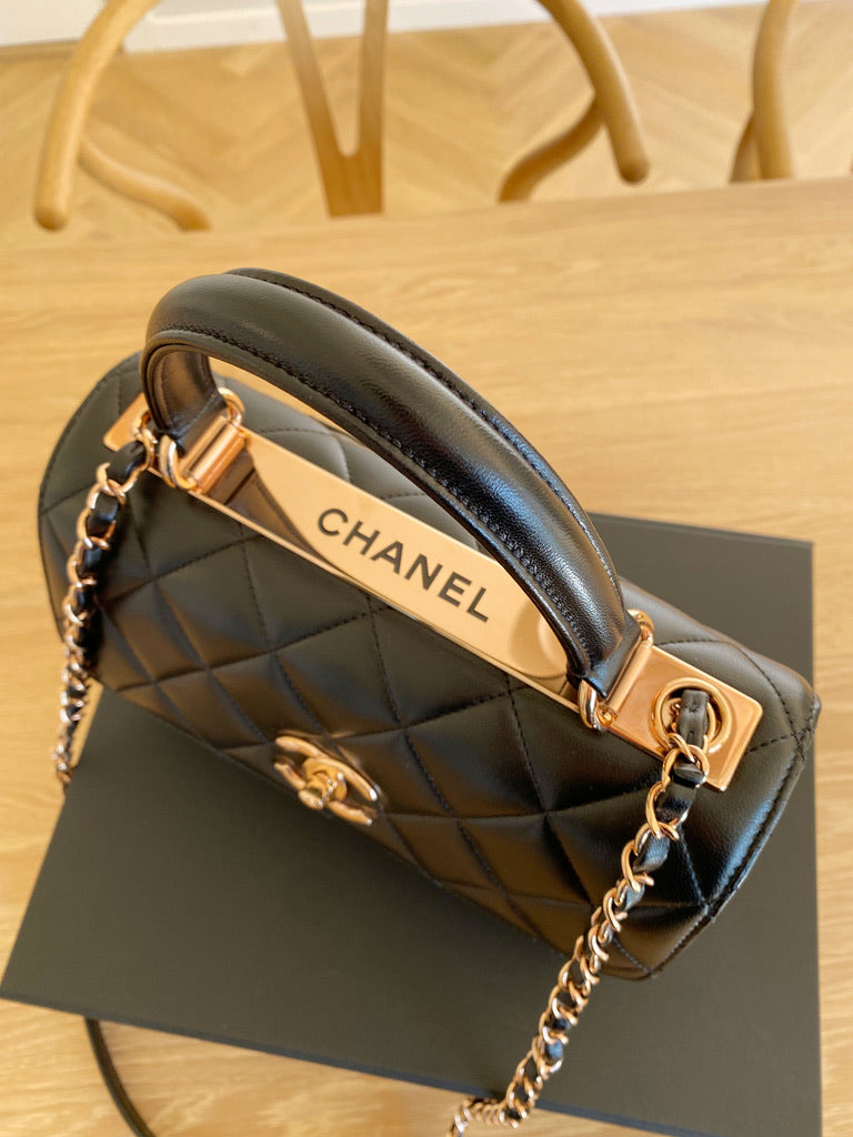 Chanel Trendy CC Top Handle - Sort med Rose-Gold -  (Nypris 51.630 kr)