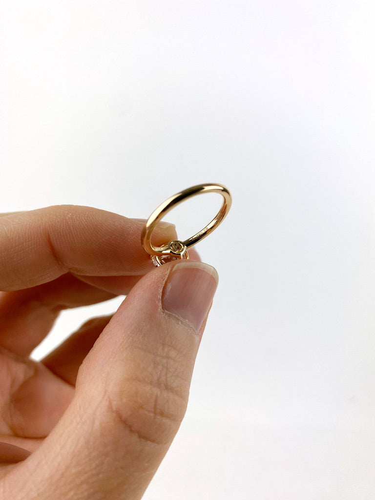 Peekaboo Ring - Str 51 -18 Kt Guld Med Morganite Og Diamanter