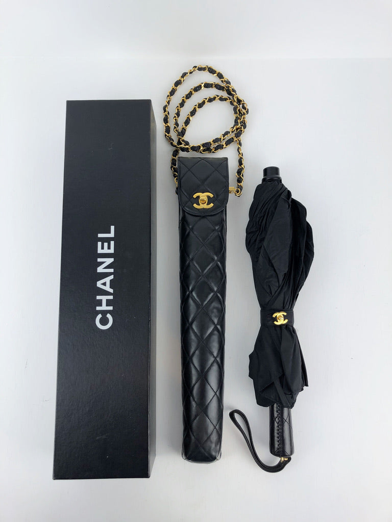 Chanel Vintage Paraply inkl. taske til paraplyen