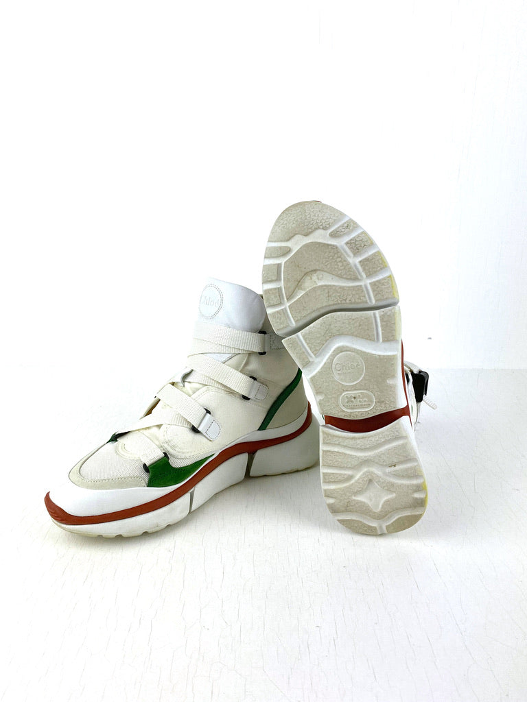 Chloé Sonnie High-Top Sneakers - Str 38 - (Nypris ca 3.800 kr)