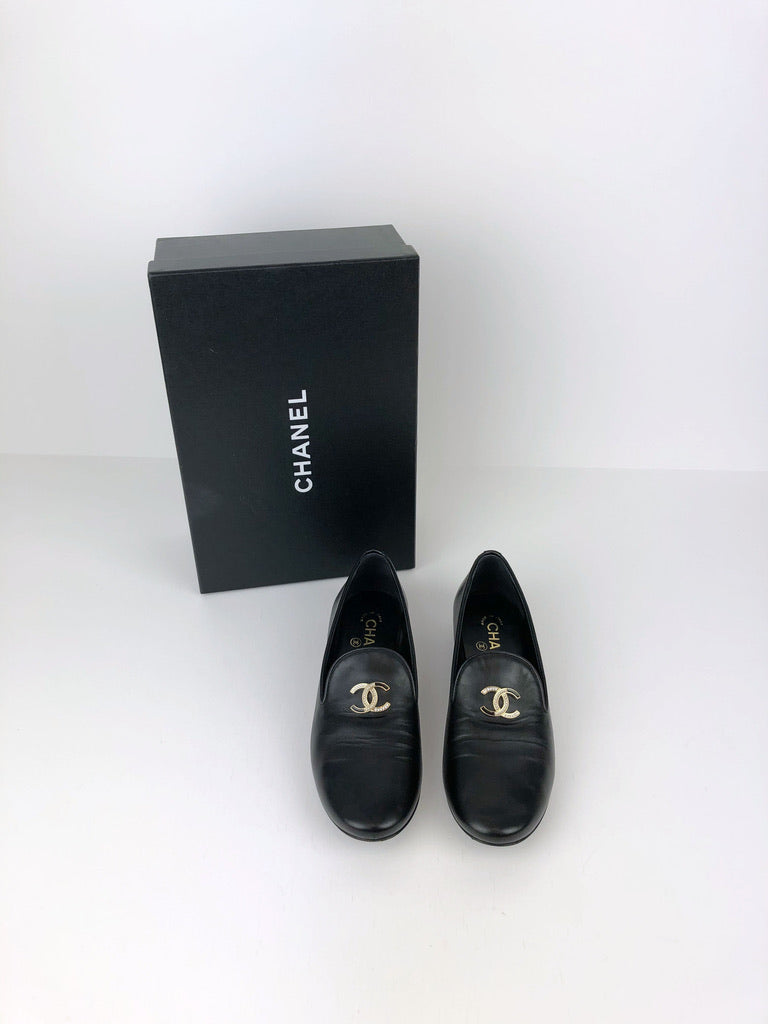 Chanel Loafers/Sko - Str 38 (Små i størrelsen)