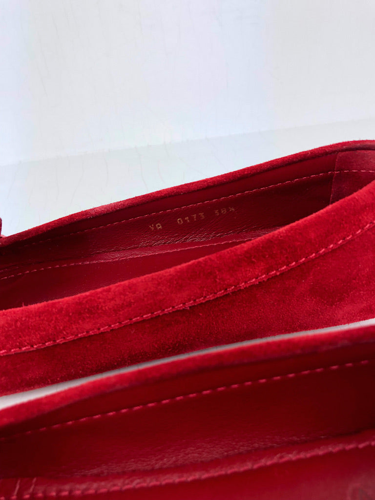 Louis Vuitton Loafers - Røde - Str 38,5 (Store i størrelsen!)