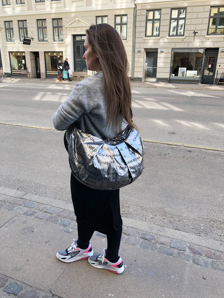 Chanel Cambon Coco 31 Rue`08 Silver Canvas Bag