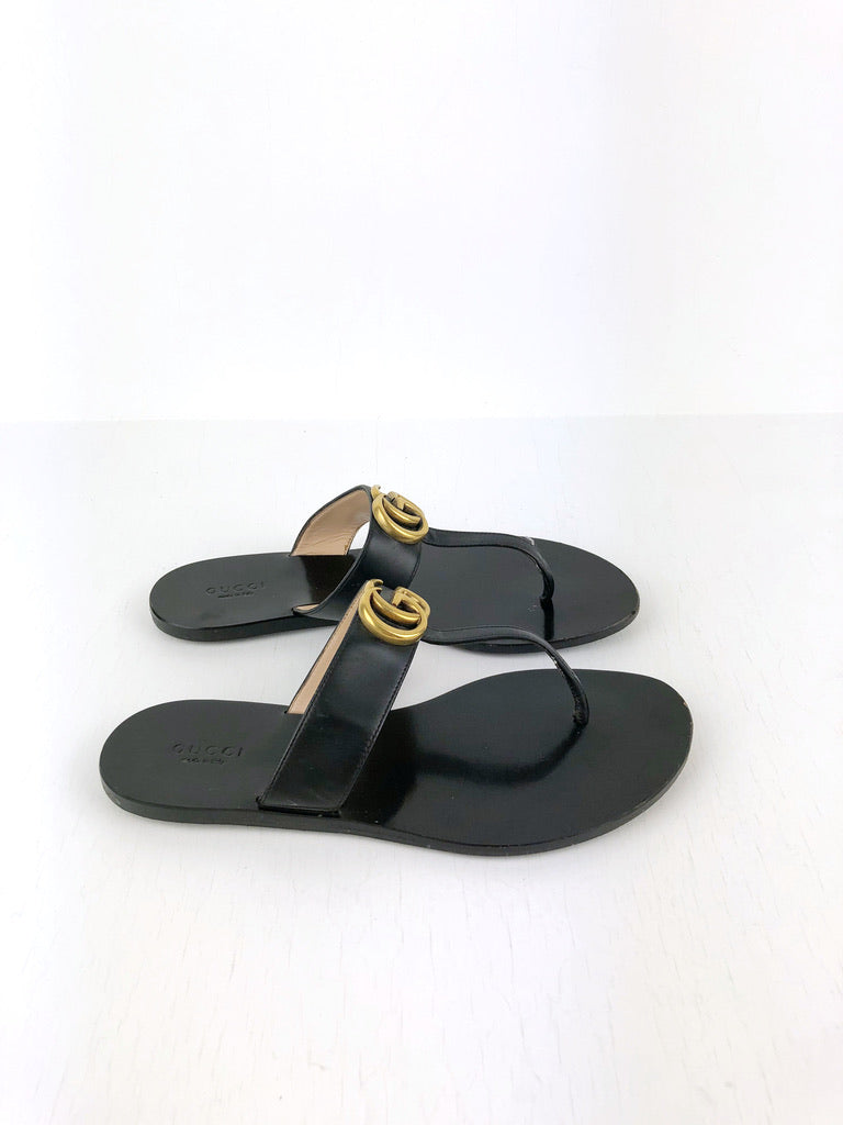 Sandal med læderrem - Str 38