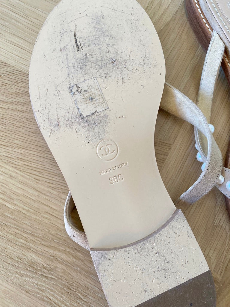 Chanel Sandaler - Str 38 (Lidt små i størrelsen) - (Nypris ca 6.500 kr)