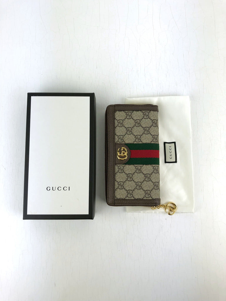 Gucci Ophidia GG Supreme Zip Wallet/ Pung