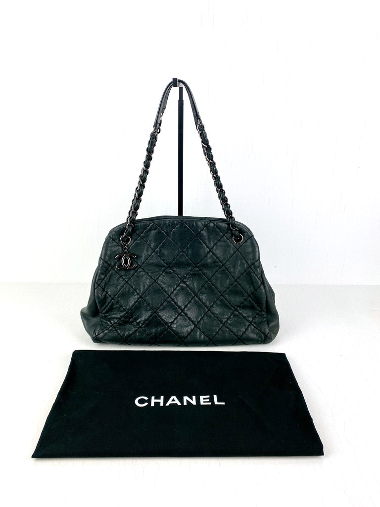 Chanel Mademoiselle Bowling Bag - Mørkegrå