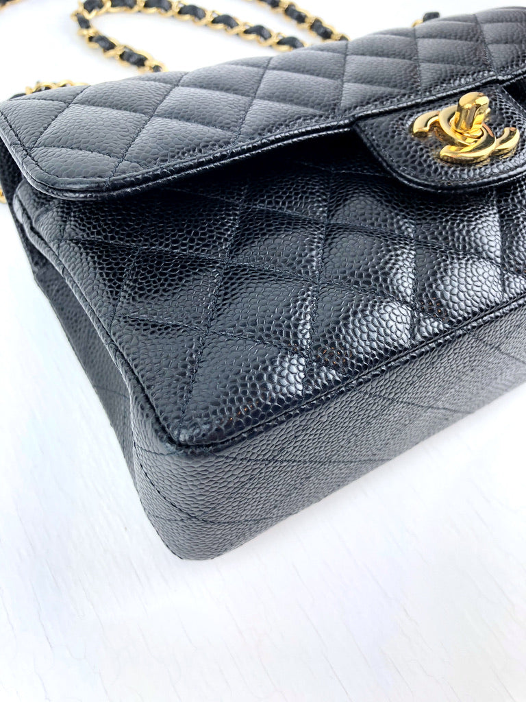 Chanel Small Classic Flap Bag - Sort Caviar
