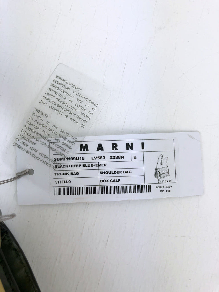 Marni Medium Trunk Bag Blå/Grøn