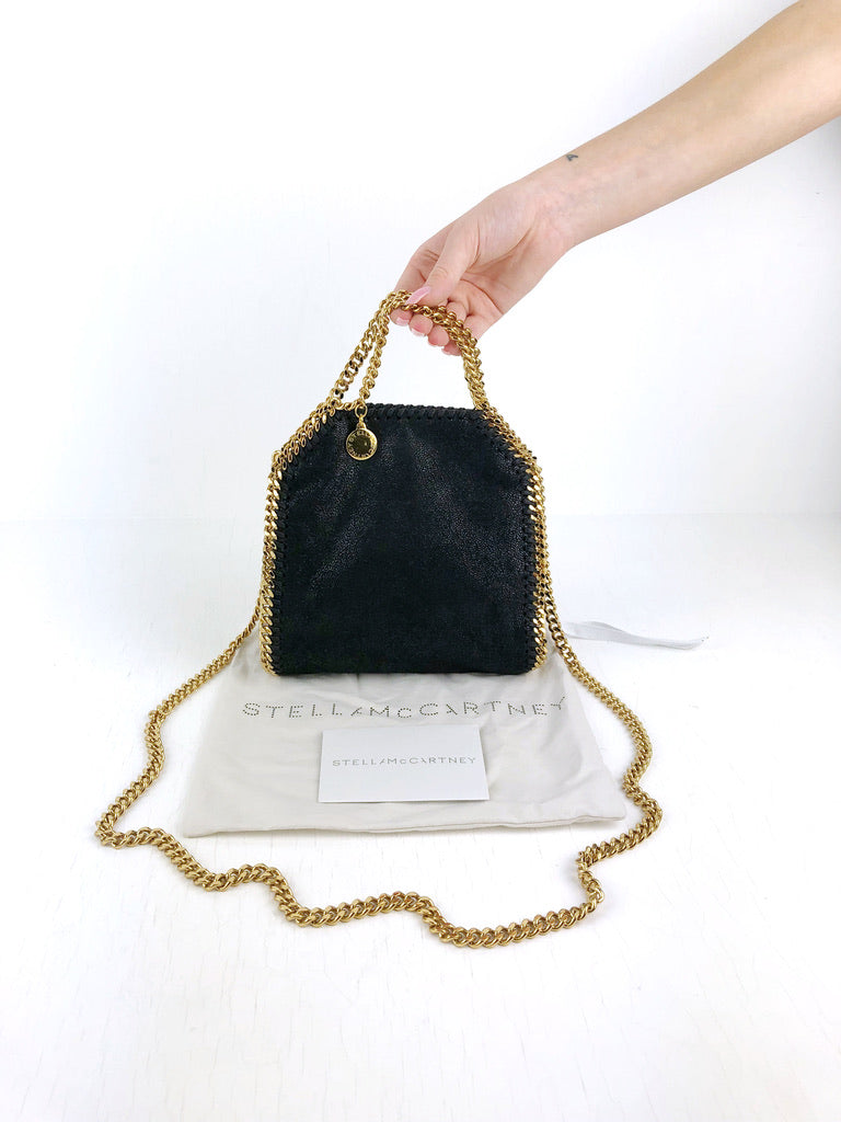Stella Mccartney Mini Bag - Sort Med Guldhardware