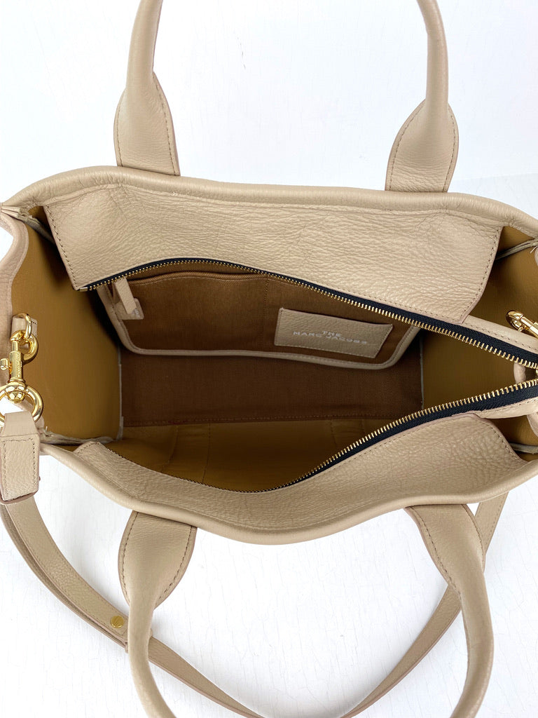 Marc Jacobs - Small Traveler Tote-  Beige Leather
