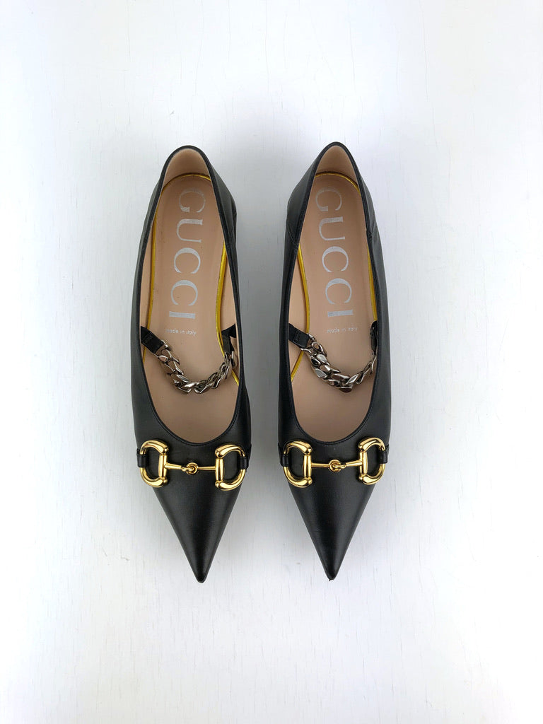Gucci leather ballet flat with Horsebit - Str 41