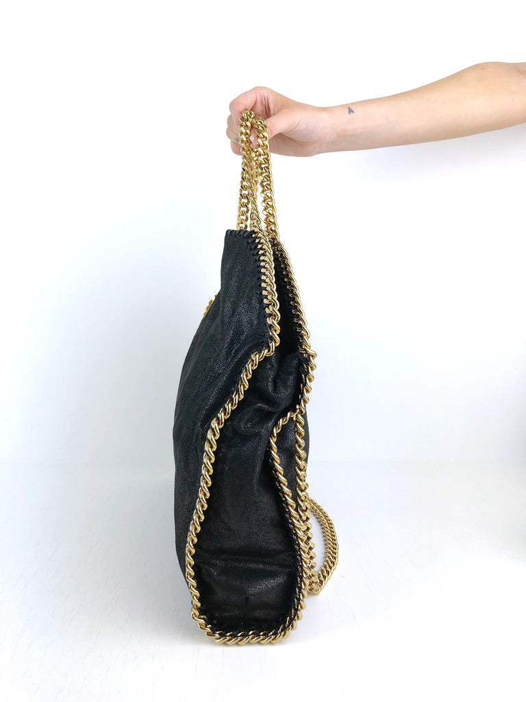 Stella McCartney Tote Bag - Sort med guldhardware