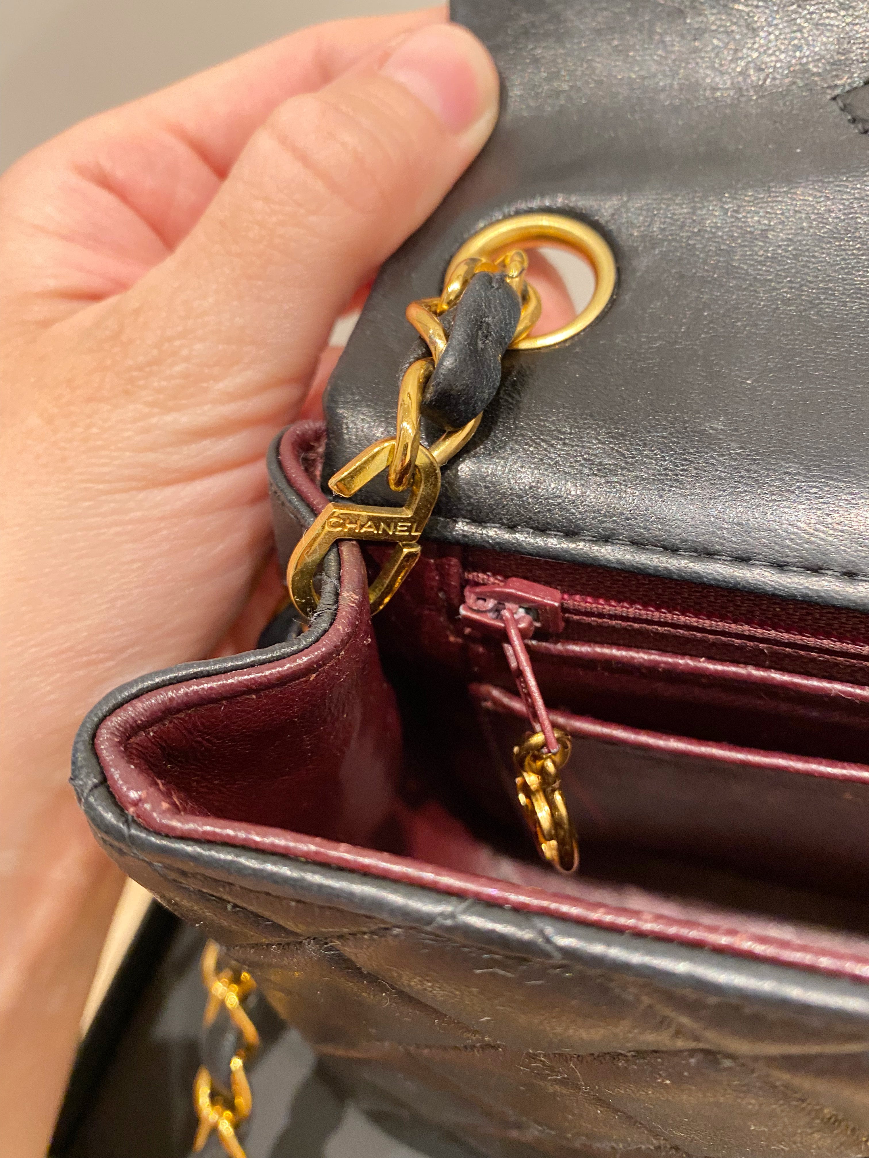 Chanel Mini Flap Bag Vintage - Sort Med Guldhardware